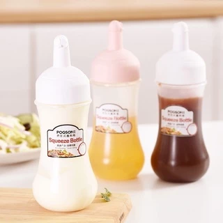 Chai Nhựa Đựng Nước Sốt 350ml Có Thang Đo Tiện Dụng