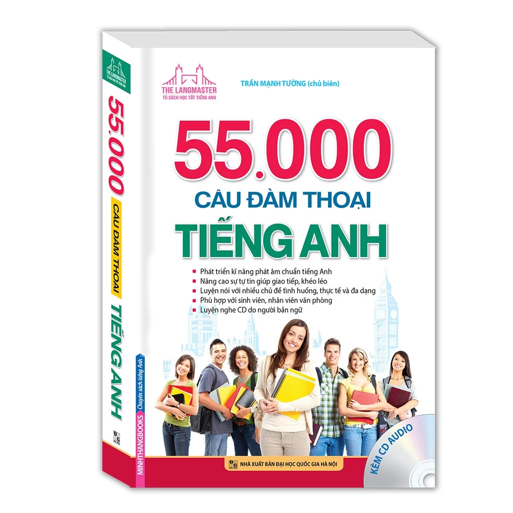 Sách - 55.000 câu đàm thoại Tiếng Anh Tặng Kèm Bookmark