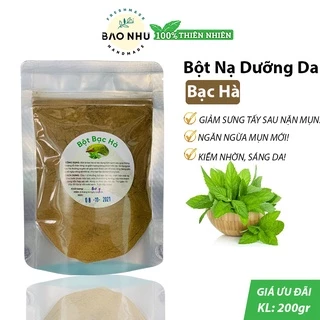 Bột Bạc Hà đắp mặt nạ dưỡng trắng da, the mát giảm mụn viêm