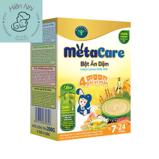 Bột ăn dặm cho bé Nutricare MetaCare 200g đủ vị Date mới nhất