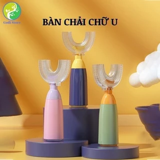 Bàn Chải Đánh Răng Cho Bé Đầu Chữ U Chất Liệu Silicon Mềm, An Toàn Và Bảo Vệ Răng Bé Tốt Hơn - Kèm Hộp Đựng - G86