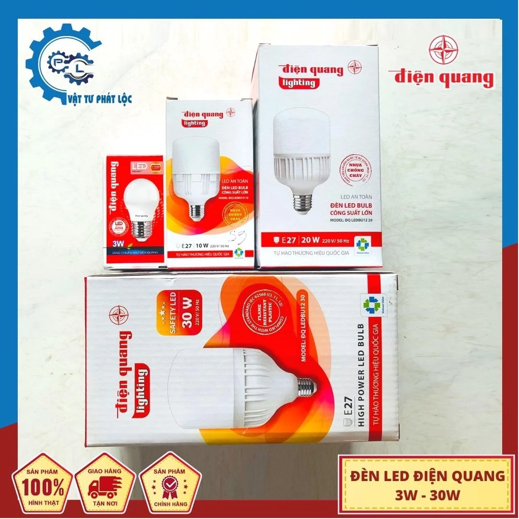 Bóng đèn Led Điện Quang 3W, 10W, 20W, 30W,40W