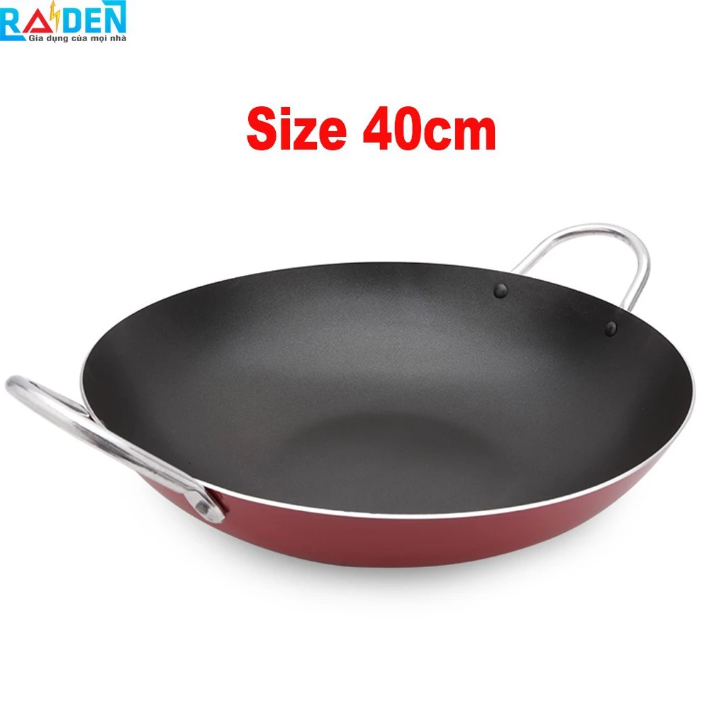 [HÌNH ẢNH THÂT-CHẢO SIZE BỰ] Chảo chống dính sâu lòng 2 quai 40 cm. Chảo lớn 40 cm chống dính cao cấp hàng công ty