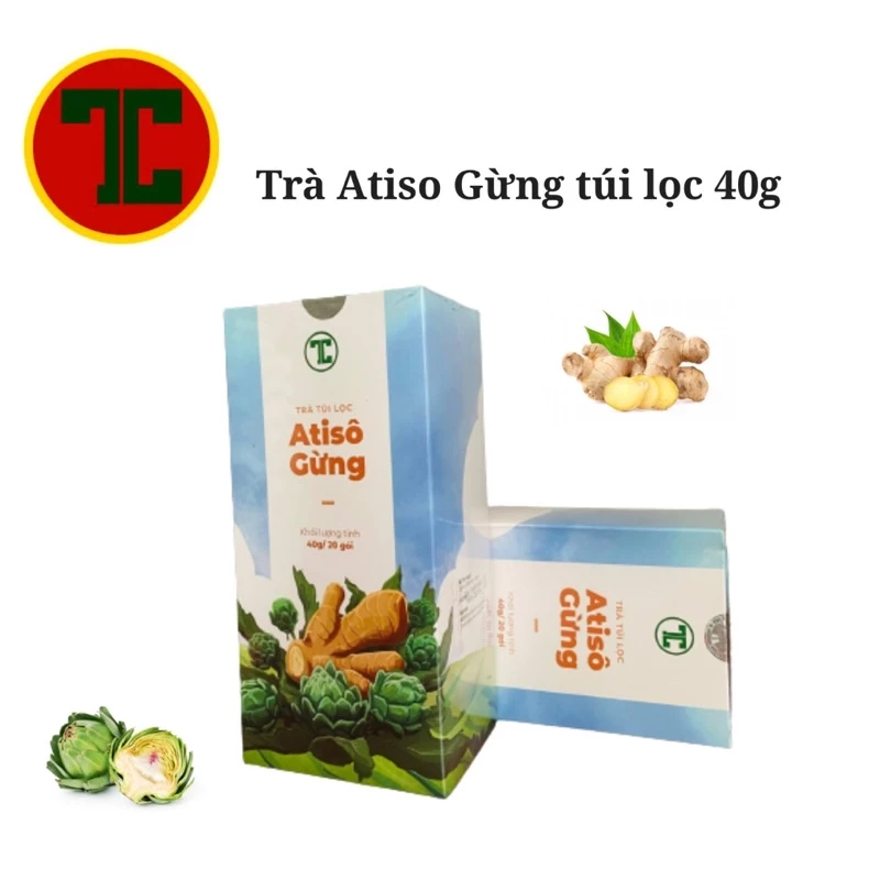 Trà Atiso Gừng túi lọc Tâm Châu (40g/hộp)