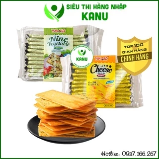 [3 vị] Bánh quy vị rau củ, phomai & Pizza Ymaid HongKong 288g, bánh ăn kiêng, bánh cho người ăn kiêng giảm cân