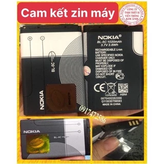 Pin điện thoại Nokia  4C /5C loại sọc, 3 gân  Zin Máy, IC chống phù