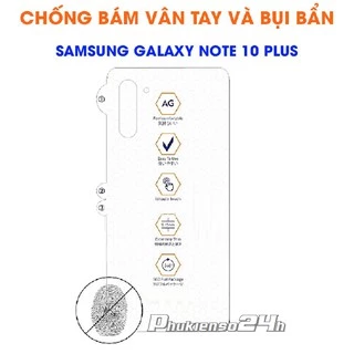 Dán PPF chống vân tay mặt lưng Samsung Galaxy Note 10 plus - phukienso24h