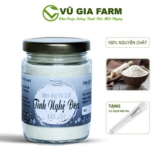 Tinh Nghệ Đen Nguyên Chất Vũ Gia 100g + Tặng Cọ Quét Dưỡng Da