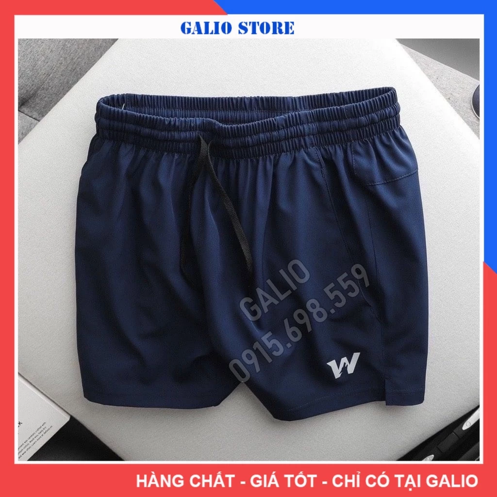 Quần short nam thể thao cao cấp GALIO vải gió mềm mát mặc nhà thoải mái W