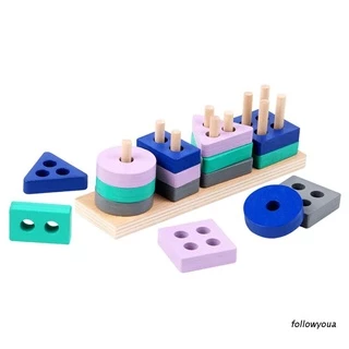 Mini  Montessori Toy Building Blocks Early Learning Educational Toys Color