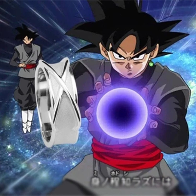 Nhẫn Màu Đen Hóa Trang Nhân Vật Goku Trong Phim Dragon Ball Z Có Thể Điều Chỉnh Kích Thước