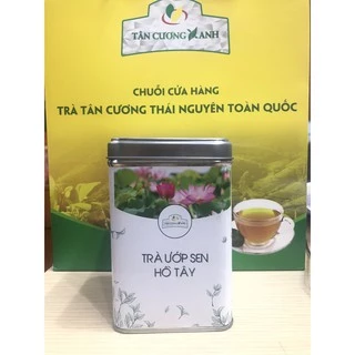 Trà Ướp Sen Tây Hồ 100gr Hộp Thiếc TÂN CƯƠNG XANH