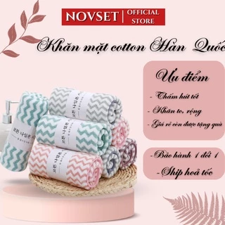 Khăn mặt Hàn Quốc cotton - Khăn Lông cừu siêu thấm nước [ MÃ E401 ]