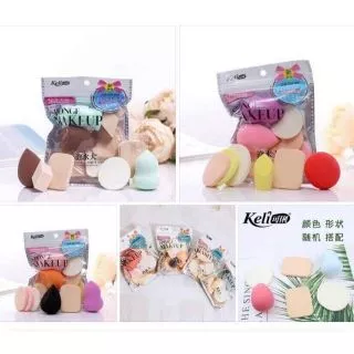 Set 6 bông mút trang điểm tán phấn