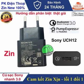 Củ sạc nhanh SONY UCH12 (Quick Charge 3.0) Chính hãng - BH 12 tháng