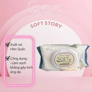 Khăn giấy ướt Soft Story Baby Wet Tissue Hàn Quốc - 100 tờ