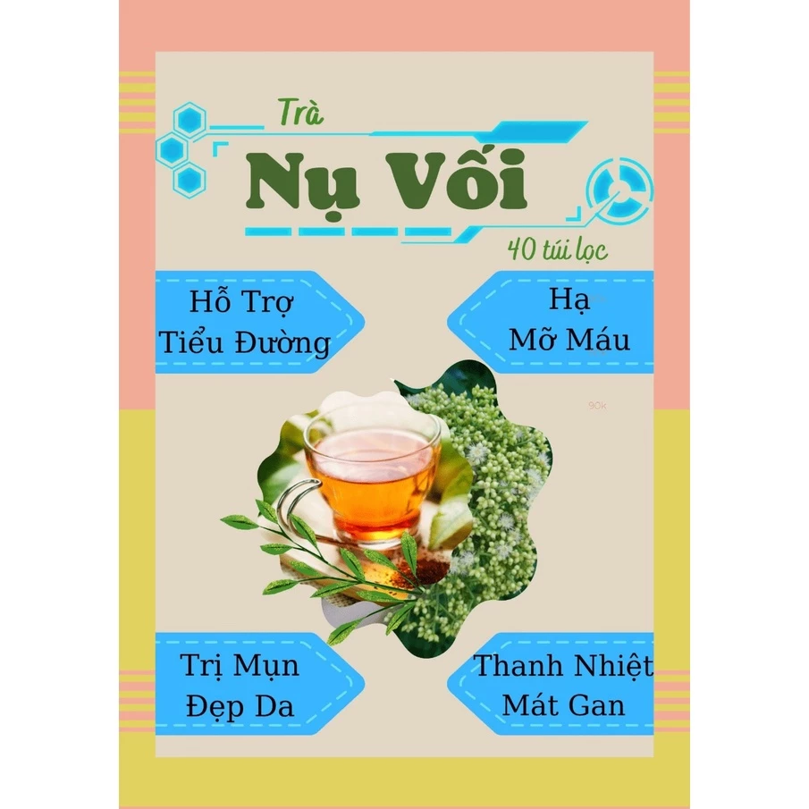 Trà Nụ Vối ( 40 Túi lọc) - hạ mỡ máu, hỗ trợ tiểu đường, giảm Gout, thanh nhiệt, mát gan - Tra Dong Y Viet