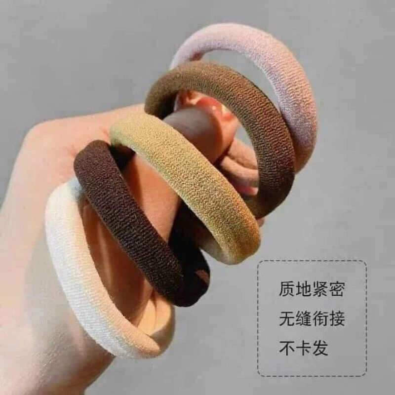 ỐNG 20 CHIẾC DÂY CHUN BUỘC TÓC SỢI TO PHONG CÁCH HÀN QUỐC
