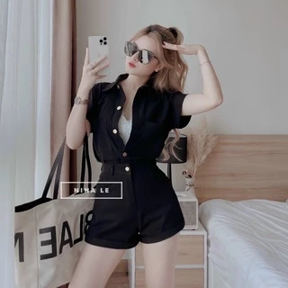 Set bộ đồ nữ áo tay ngắn phối quần đùi ống đứng cùng tone cá tính, xinh xắn dành cho các nàng đi chơi, đi biển