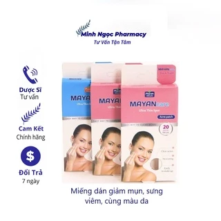 Miếng dán mụn Mayan Care nhiều kích cỡ từ Hàn Quốc hút mụn sưng đỏ, mụn bọc, kháng khuẩn, ngừa sẹo