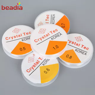 Beadia 1 Cuộn Dây Cước Co Giãn Đường Kính 0.5mm Dài 5M-15M Làm Trang Sức Thủ Công