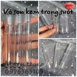 Vỏ son kem trong suốt ( rỗng) _vỏ đựng son handmade