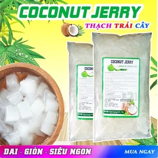 Thạch dừa COCONUT 1Kg ( khoai môn, đào, táo, dâu...) - Topping trà sữa thơm ngon - Tobee Food