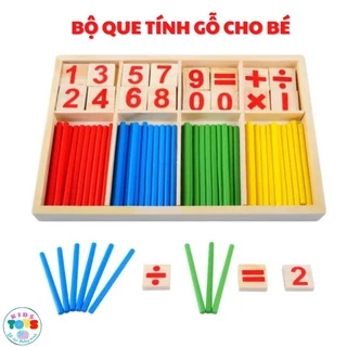 Đồ Chơi Toán Học Bộ que Tính Gỗ Cho Bé Phát Triển Tư Duy Đếm Số Shop Toykidshn, HTG