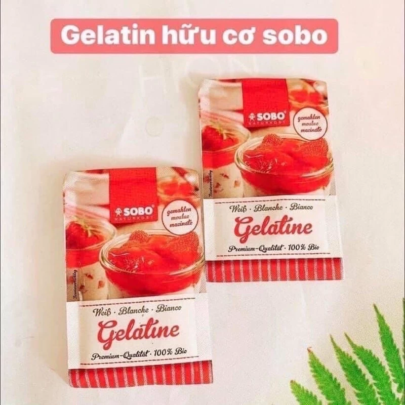 Bột Gelatine hữu cơ sobo đức_Gelatine làm thạch,pudding cho bé gói 9gr