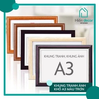 Khung ảnh, khung tranh A3 kích thước 30x40 cm màu trơn treo tường giá rẻ