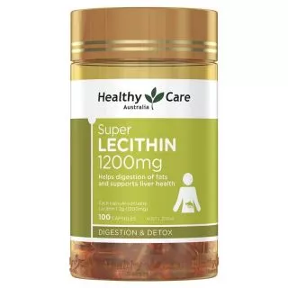 Mầm đậu nành Healthy Care Super Lecithin 1200mg 100 viên Úc