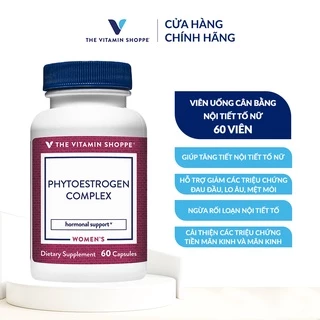 Viên uống cân bằng nội tiết tố nữ The Vitamin Shoppe Phytoestrogen Complex 60 viên