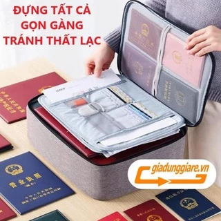 Túi đựng tài liệu gia đình cặp tài liệu đựng giấy tờ hồ sơ quan trọng nhiều ngăn chống nước chống ẩm - giadunggiare.vn