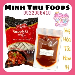 Set bánh gạo tokbokki 500gr kèm 100gr sốt tok (bánh gạo Jofood / DNA)