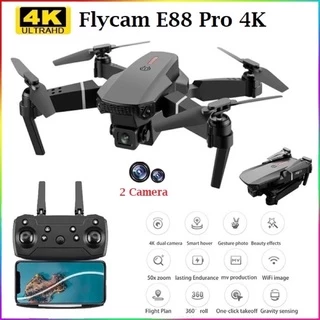 Flycam E88 Pro, 2 camera 4K,pin 1800mah ( tặng túi đựng)