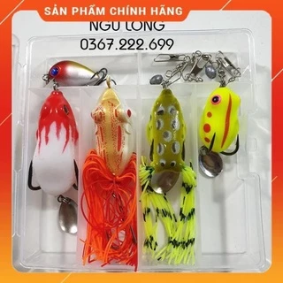 🐠 Combo Hộp 5 Mồi giả câu cá lóc siêu nhạy cá - chuyện trị rô phi, lóc, chuối, sộp, thiểu, cá chim 🐠