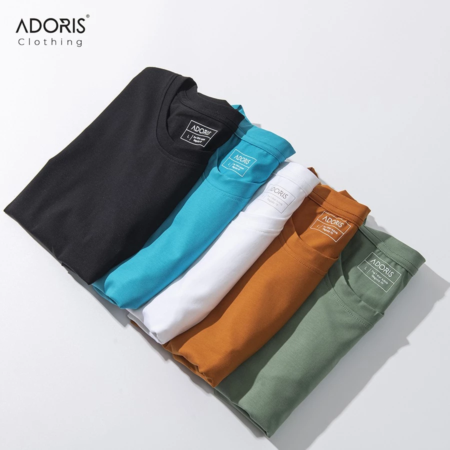 Áo thun nam cổ tròn ADORIS vải Cotton 4 chiều co giãn,dày dặn, Form dáng chuẩn - AP001