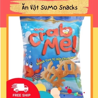 Bim Bim Snack Cua Vị Sốt Chua Ngọt Oishi Crab Me gói 8g-Ăn Vặt Sumo Snack