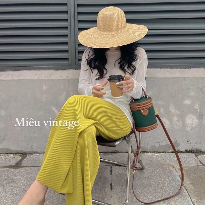 Quần ống suông tăm dập ly nhiều màu free size >60kg