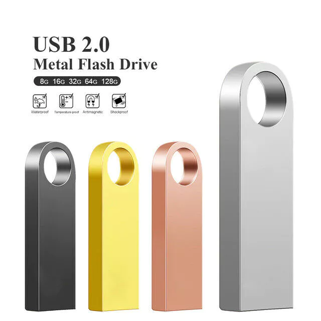Tùy Chỉnh Logo Pendrive USB 1GB 2GB 4GB 8GB 16GB 32GB 64GB 128GB Flash Drive Kim Loại U Disk 2.0