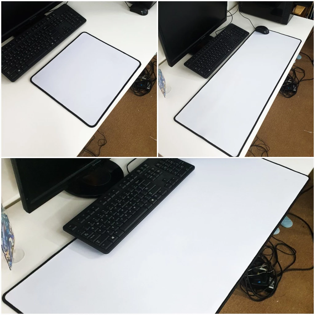 Phôi in lót chuột cỡ lớn kích thước 80x30x0.3cm, 90x40x0.3cm, 100x50x0.4cm, 26x21x0.3cm bo viền chắc chắn