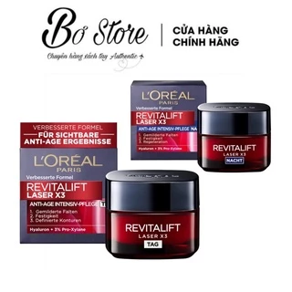 [NỘI ĐỊA ĐỨC] Bộ kem dưỡng da chống nhăn LOreal Revitalift Laser X3 giúp xoá mờ nếp nhăn chống lão hoá da, 50ml