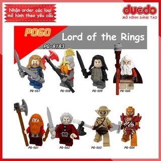 Minifigures nhân vật phim Chúa Tể Những Chiếc Nhẫn tuyệt đẹp - Đồ chơi Lắp ghép Xếp hình Mini POGO PG 8183 Mô hình