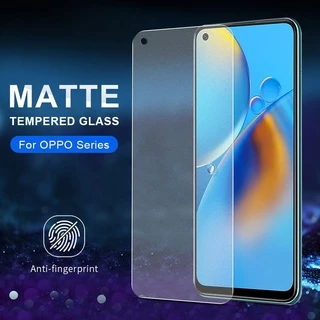 AG Nhám Kính Cường Lực Mờ Chống Vân Tay Bảo Vệ Màn Hình cho Oppo A3S A5 AX5 AX5s A5S A7 A9 A12 A12e A31 A33 A52 A53 A83 A91 A92 A93 2020 A1K F11 F9 F7 F5 Pro Reno 2 2F 3 4 4F 4G Chống Trầy chống bẩn