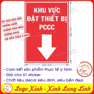 LOGO TEM STICKER DÁN THÔNG BÁO BIỂN CHỈ DẪN KHU VỰC ĐẶT THIẾT BỊ PHÒNG CHÁY CHỮA CHÁY PCCC 114