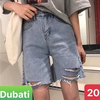 QUẦN SHORT SỌT JEAN NỮ, QUẦN LỬNG KIỂU NGỐ LƯNG CAO NÂNG MÔNG SÀNH ĐIỆU RÁCH ĐÙI - DB 208- DUBATI FASHION