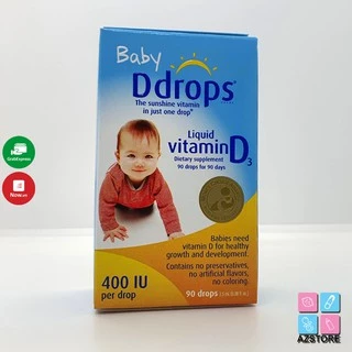 Vitamin D3 Drops - Baby DDrops bổ xung vitamin D cho bé 60 giọt và 90 giọt