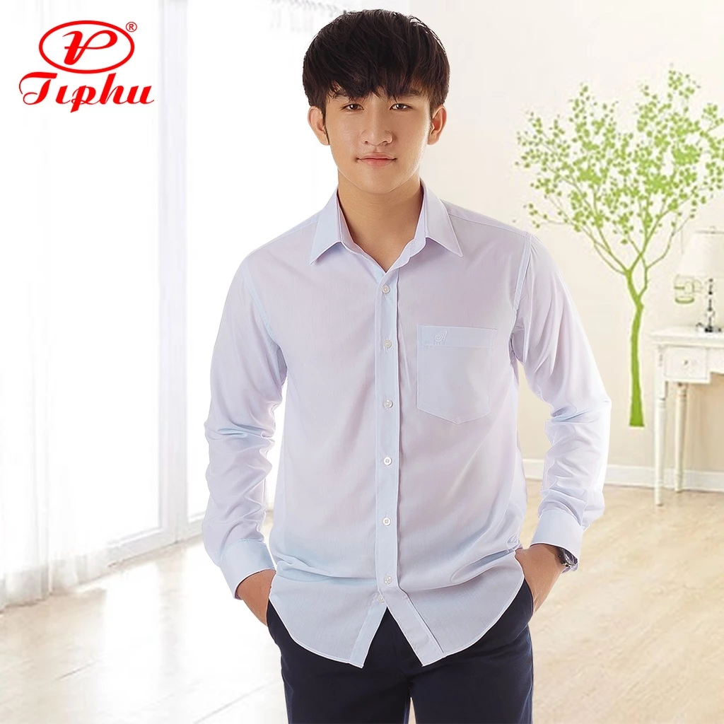 Áo sơ mi nam trắng tay dài Amazing, form classic, phong cách công sở, big size, thân suông