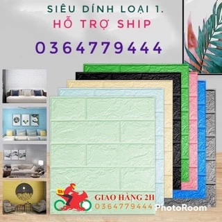 Xốp Dán Tường 3D Giả Gạch 70x77cm. Keo Siêu Chắc, Cực Đẹp, Độ Bền 5 năm