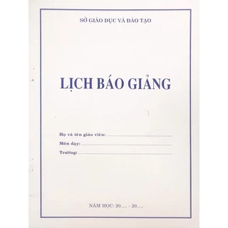 Sách ND - Combo 5 cuốn Lịch báo giảng (B10)